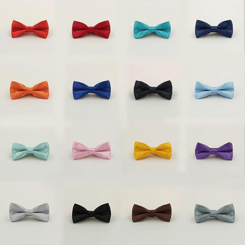 Baby Children Lovely Classic Solid Color Boy And Girl Butterfly Kont Cute Bowtie Hair Accessories Coordinate Banquet Red Yellow