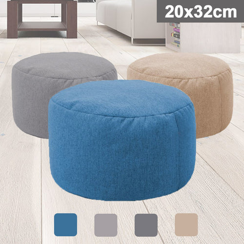 Small Round Beanbag Sofas Cover Waterproof Gaming Bed Chair Seat Bean Bag Solid Color Lounger Chair Sofa Cotton Linen Chair Cove