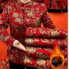 Women's Thick Retro Ethnic Style Cardigan With Fleece Base