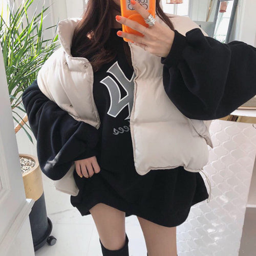 Women's Korean Style Lazy Style All-match Down Cotton Bread Coat Vest