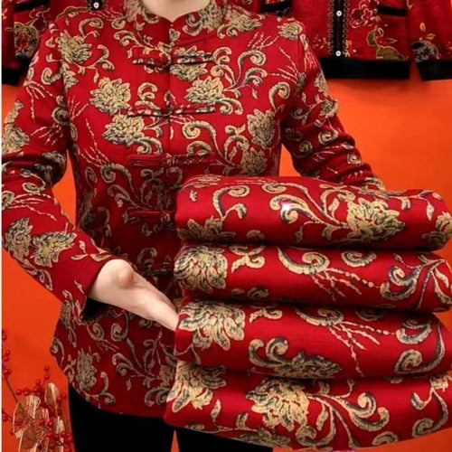 Women's Thick Retro Ethnic Style Cardigan With Fleece Base