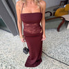 Y2K Lace Suspender Dress Fashion Sexy Lace Long Dresses Party Evening Club Beach Clothing For Women