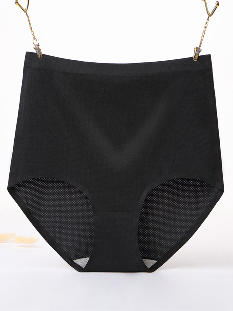 Seamless Ice Silk High Waisted Breathable Panties