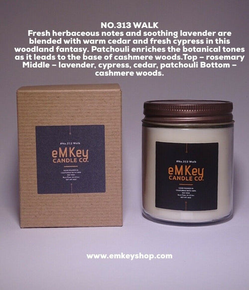 NWT Candle Wax Jar rosemary,lavender,cypress,cedar,patchouli,cashmere woods  8oz