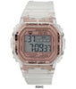 M Milano Expressions Smokey Transparent LCD Watch with Transparent