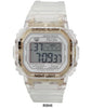 M Milano Expressions Smokey Transparent LCD Watch with Transparent