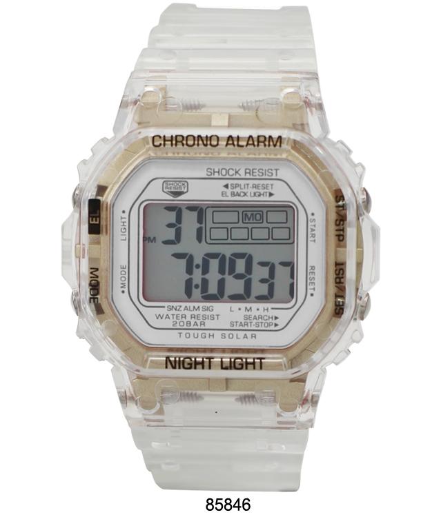 M Milano Expressions Smokey Transparent LCD Watch with Transparent