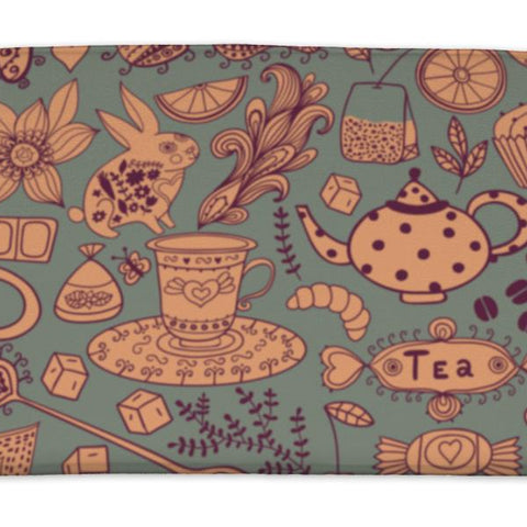 Bath Mat, Teasweets Doodle Pattern Copy That Square To The Side