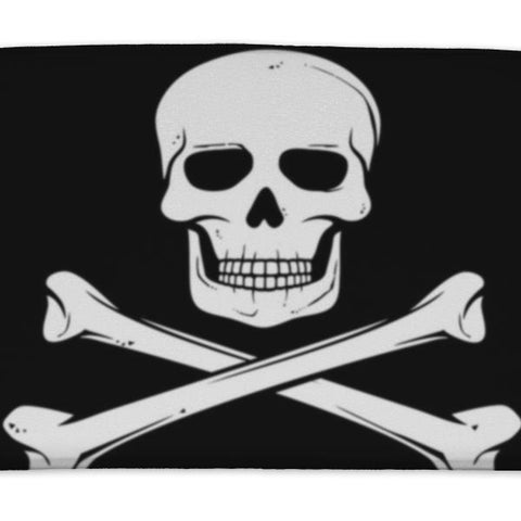 Bath Mat, Pirate Flag Jolly Roger Pirate Flag With Skull And Cross Bones