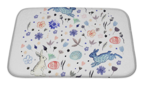 Bath Mat, Watercolor Easter Illustration