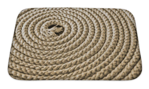 Bath Mat, Nautical Rope In Spiral
