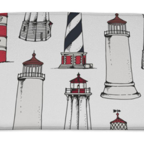 Bath Mat, Lighthouse Pattern
