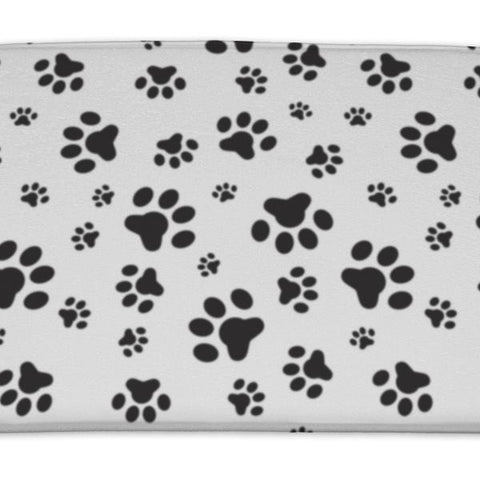 Bath Mat, Dog Paws Pattern