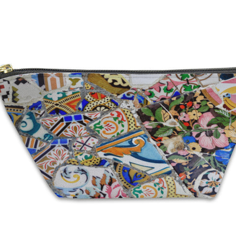 Accessory Pouch, Gaudi Mosaic In Guell Park In Barcelona Spain