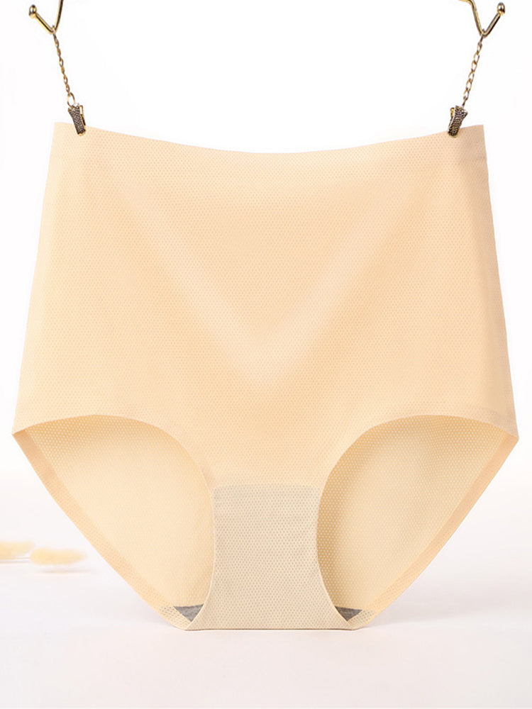 Seamless Ice Silk High Waisted Breathable Panties