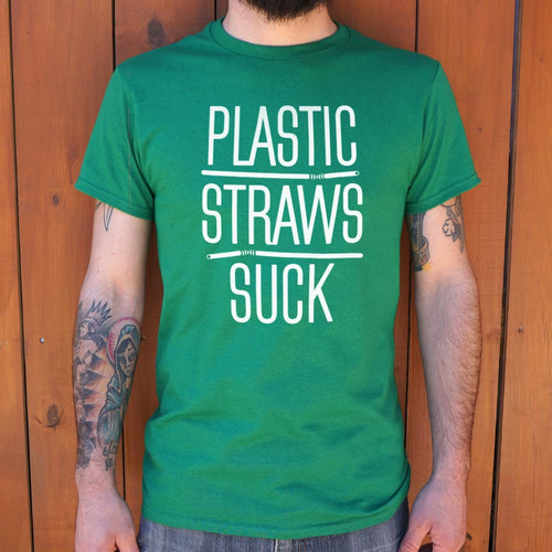 Plastic Straws Suck T-Shirt (Mens)