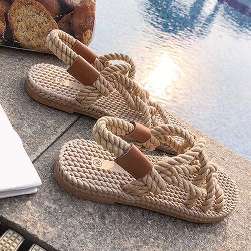 SAGACE Sandals Woman Shoes Braided Rope With Traditional Casual Style And Simple Creativity Fashion Sandals Women Summer Shoes