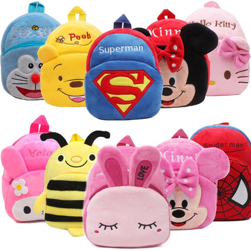 Cartoon Kids Plush Backpacks Mini schoolbag Mickey Plush Backpack Children School Bags Girls Boys Backpack