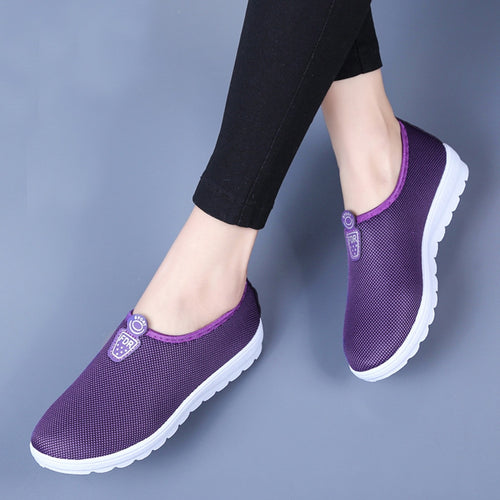 Women Solid Slip On Sneakers Female Casual Sport Walking Sneakers Loafers Soft Cotton Womens Flat Casual Shoes zapatillas mujer