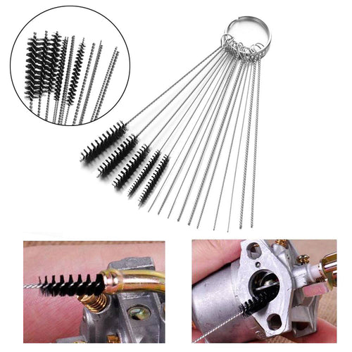 15/5Pcs Carburetor Carbon Dirt Jet Remove Cleaning Needles+Brushes Tools Cleaning tools for automobile and motorcycle tubing