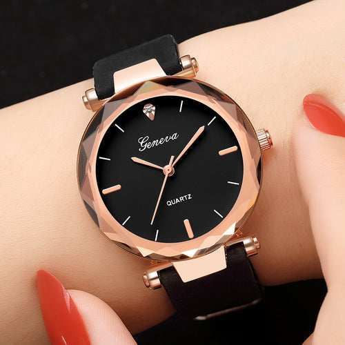 Ladies Watch Luxury Bracelet Fashion Women's Dress Womens Watches Geneva Silica Analog Quartz Watch Jewelry montre femme L58