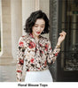 Fashion Floral Ladies Elegant Blouses & Shirts Long Sleeve OL Styles for Women Business Work Wear Tops Clothes With Bow Tie