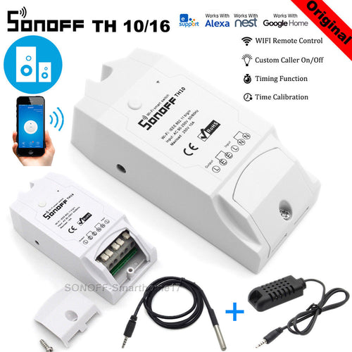 SONOFF TH10TH16 Humidity Sensor Switch Wireless Waterproof Probe Temperature Monitor Monitoring Wifi SmartHome Remote Controller