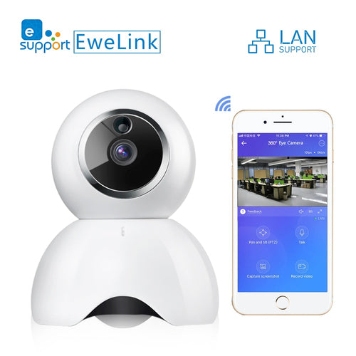 eWeLink IP Camera Smart IOT HD Camera reomotely viewing by mobile phone two-way audio intercom night vision IR LED camera