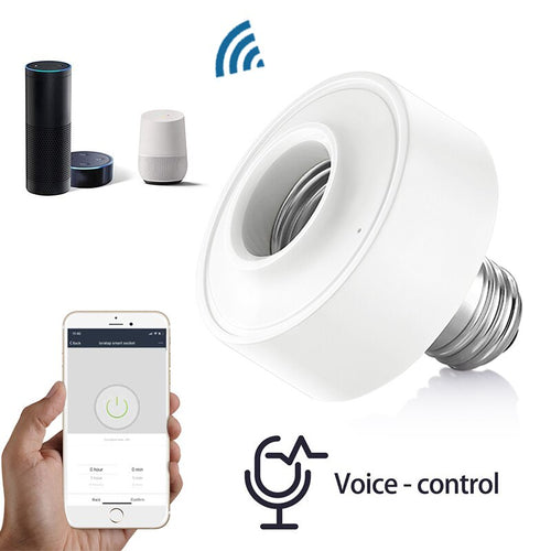 Yours smart life WiFi lamp socket light stand for E26 E27 Led bulb Google Amazon Echo Alexa Voice control app light time