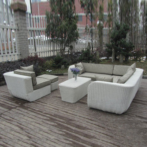 6-pcs PE rattan beach sofasPastoralism Home Indoor / Outdoor Rattan Sofa For Living Room