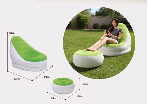 pvc flocking dual-use inflatable sofa bed lazy support sofa folding air chair, good sleep tool in afternoon