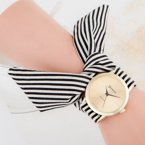 MINHIN Hot Selling Bridal Wrist Bracelet Watch Multi Colors Lace Strap Jewelry Women Quartz Wristwatches Relogio Feminino