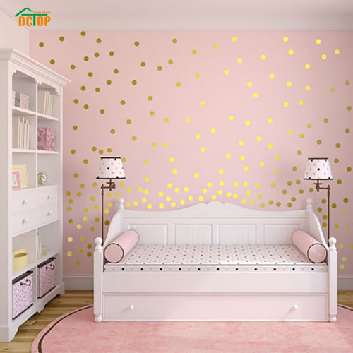 55pcs Rainbow Multi-color Diy Confetti Polka Dots Circles Wall Sticker For Living Room Bedroom Vinly PVC Wall Decals Home Decor