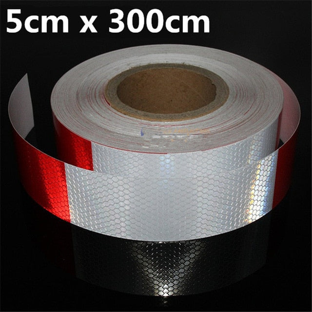 Safety Mark Reflective Tape Sticker Car Styling Self Adhesive Warning Tape Automobile Motorcycle Bicycle DIY Decoration Strip