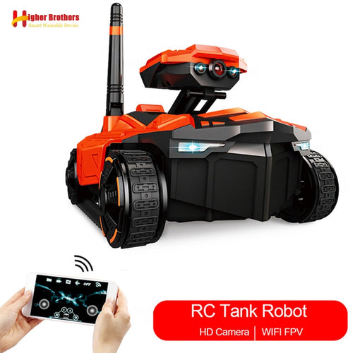 Remote Control Monitor Smart Tank Robot HD Wifi FPV 0.3MP Voiture Telecommandee Camera RC Phone App Control Car Controlled Kids