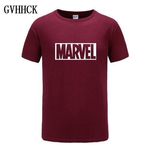 2018 New Fashion Marvel Short Sleeve T-shirt Men Superhero print t shirt O-neck comic Marvel shirts tops men clothes Tee