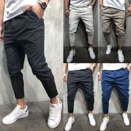 Brand Men Pants Hip Hop Harem Joggers Pants 2018 Male Trousers Mens Joggers Solid Shrink Ankle Pants Sweatpants M-4XL