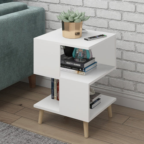 H Living room modern coffee table solid wood leg storage table floating window mini talk tea table bedroom bedside table